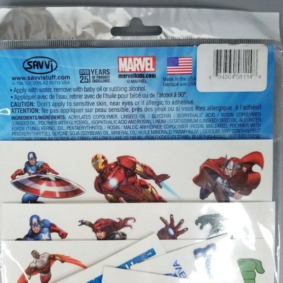 Marvel Avengers Assemble 100 Temporary Tattoos - Picture 5 of 7